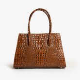 Women's Crocodile Embossed Leather Tote Bag