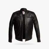 Men's Black Quilted Leather Biker Jacket
