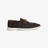 Primum Dark Brown Leather Horsebit Loafers