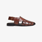 Men's Artisan Woven Leather Slingback Tan Shoes