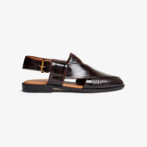 Premium Dark Brown Leather Peshawari Chappal
