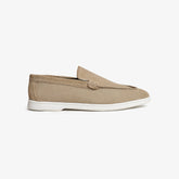 Beige Suede Loafers